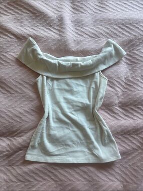 Merritt Charles Off-Shoulder Ribbed Camisole - Cream